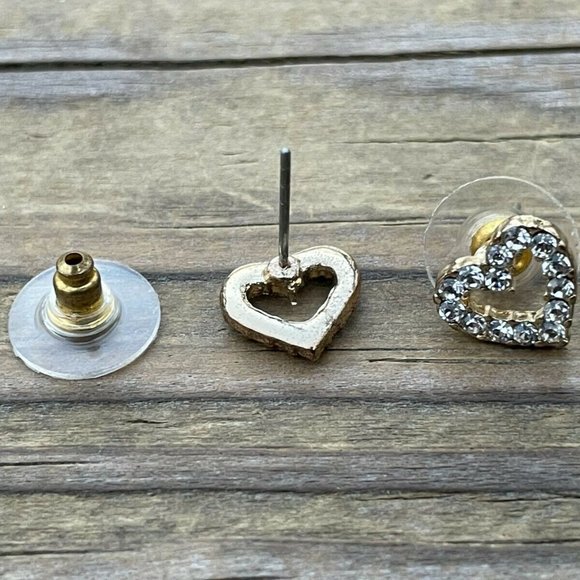 Betsey Johnson Earrings Valentines Day Gift Heart shape Earring Crystal Accent - Picture 7 of 12
